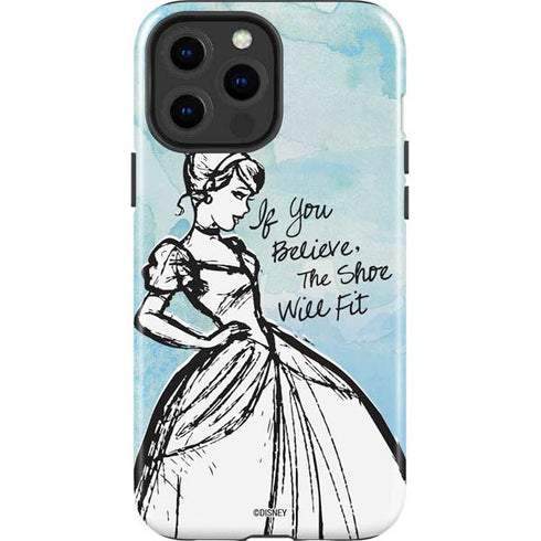 Disney Cinderella Sketch Art Shoe Will Fit iPhone 15 Pro Max Impact Case